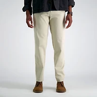 Haggar Iron Free Premium Khaki 5 Pocket Mens Comfort Waistband Straight Fit Flat Front Pant