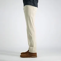 Haggar Iron Free Premium Khaki 5 Pocket Mens Comfort Waistband Straight Fit Flat Front Pant