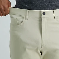 Haggar Iron Free Premium Khaki 5 Pocket Mens Comfort Waistband Straight Fit Flat Front Pant