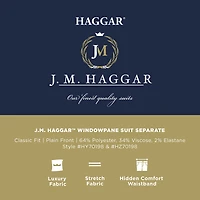 Haggar JMH Tailored Windowpane Mens Stretch Fabric Modern Fit Suit Jacket