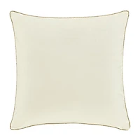 Queen Street Nicolas Winter White Embellished Square Throw Pillow