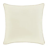 Queen Street Nicolas Winter White Embellished Square Throw Pillow