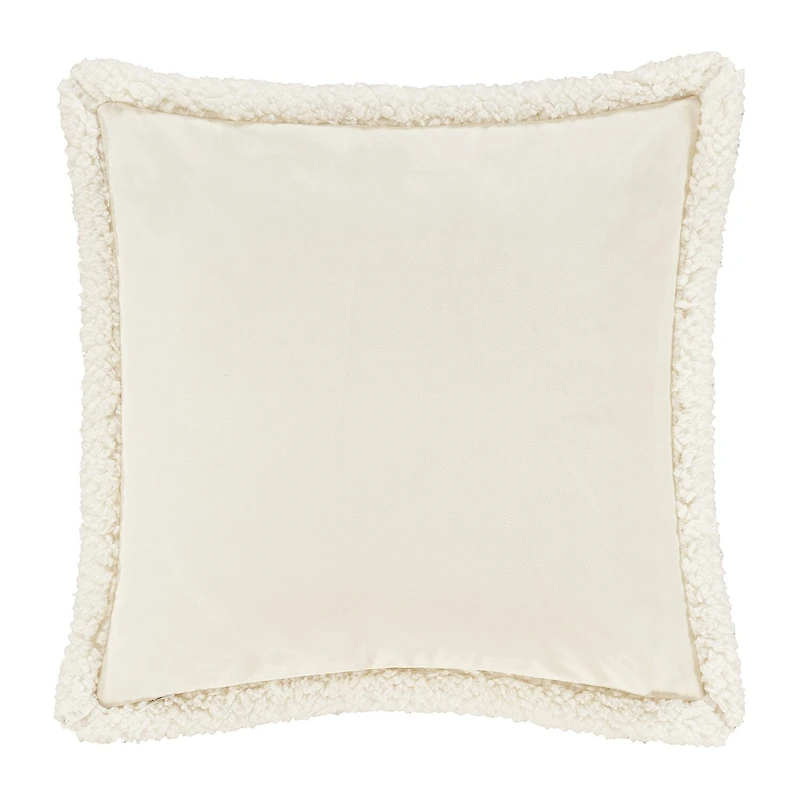 Queen Street Cozy Winter White Square Throw Pillow