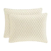 Queen Street Gabriel Winter White 3-pc. Embellished Quilt Set