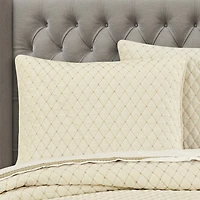 Queen Street Gabriel Winter White 3-pc. Embellished Quilt Set