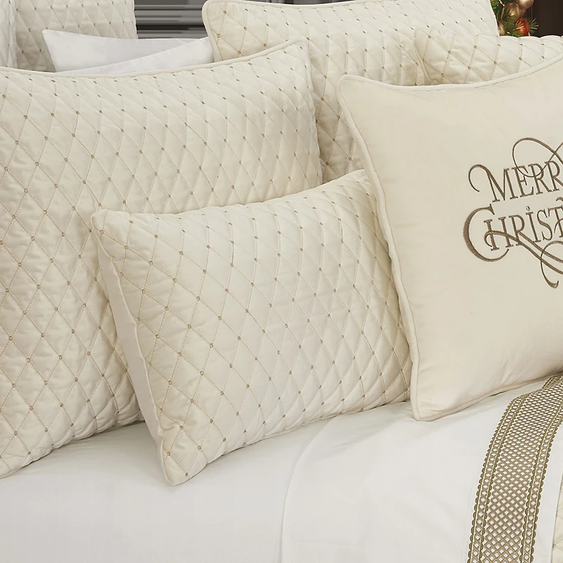 Queen Street Gabriel Winter White Rectangular Throw Pillow