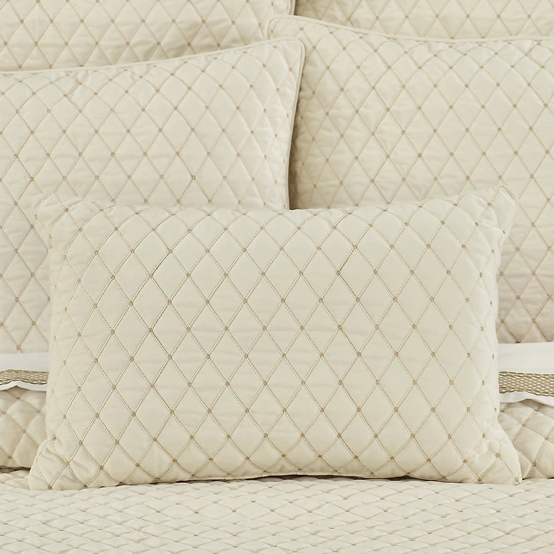 Queen Street Gabriel Winter White Rectangular Throw Pillow