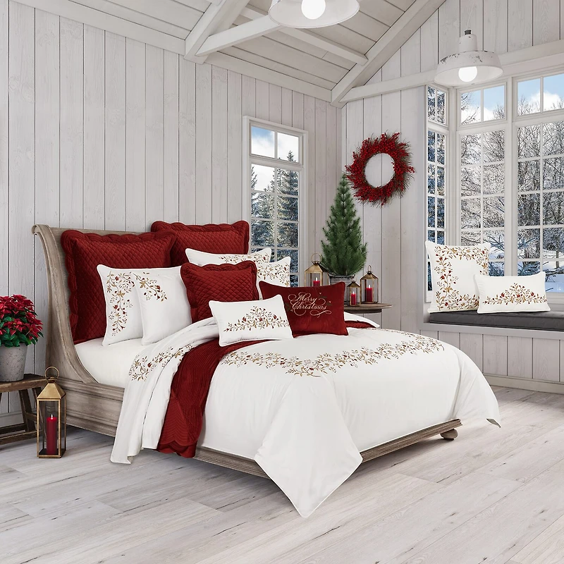 Queen Street Joyeux 3-pc. Embroidered Duvet Cover Set