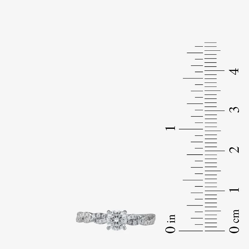 (I / I2) Womens 2 CT. T.W. Lab Grown White Diamond 10K Gold Engagement Ring