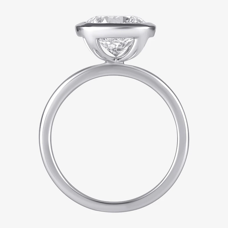 (F / Si1) Womens 3 CT. Lab Grown White Diamond 10K Gold Round Solitaire Engagement Ring