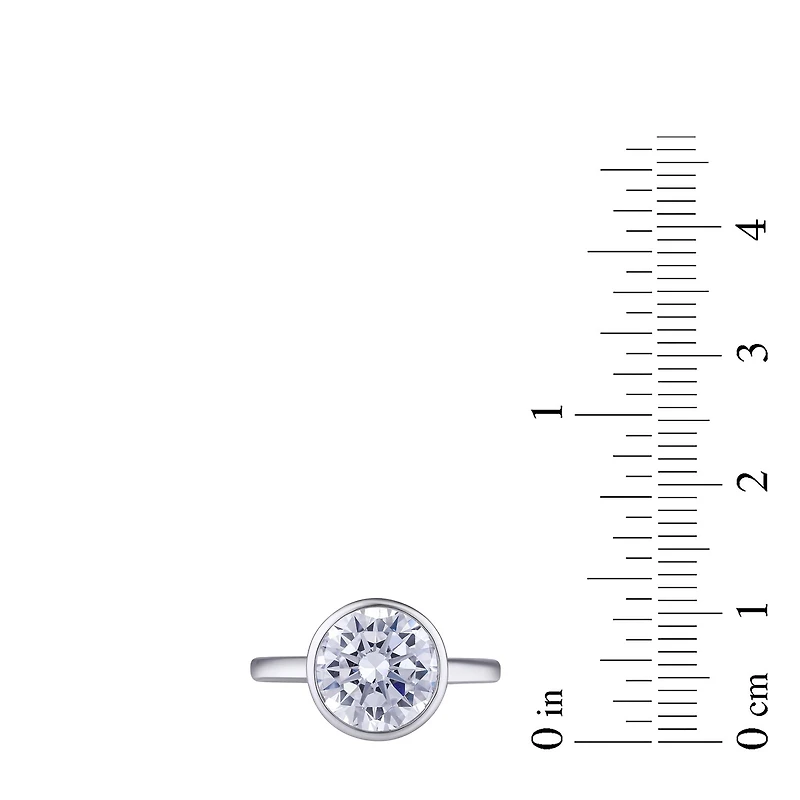 (F / Si1) Womens 3 CT. Lab Grown White Diamond 10K Gold Round Solitaire Engagement Ring
