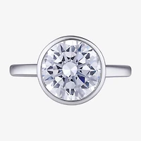 (F / Si1) Womens 3 CT. Lab Grown White Diamond 10K Gold Round Solitaire Engagement Ring