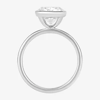 (F / Si1) Womens 3 CT. Lab Grown White Diamond 10K Gold Oval Solitaire Engagement Ring