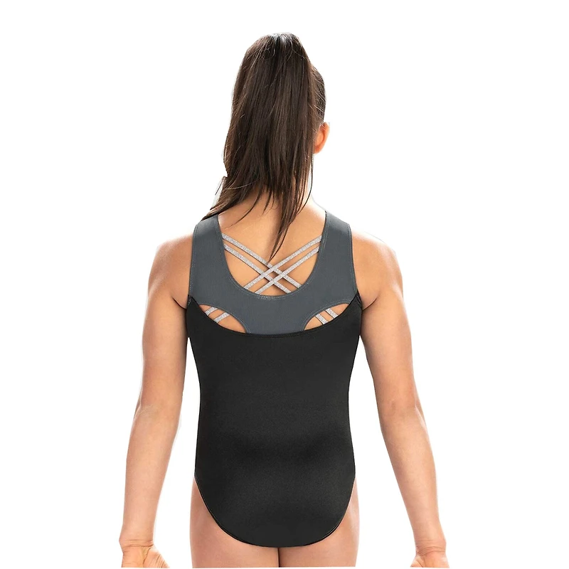 GK Spaghetti Back Workout Little & Big Kid Sleeveless Leotard