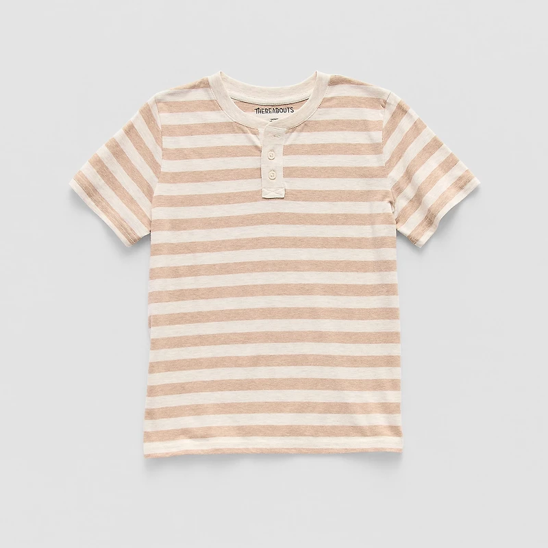 Thereabouts Little & Big Kid Boys Short Sleeve Regular Fit Henley Shirt