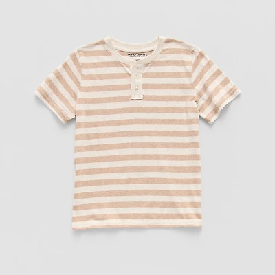 Thereabouts Little & Big Kid Boys Short Sleeve Regular Fit Henley Shirt