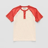 Thereabouts Little & Big Kid Boys Short Sleeve Regular Fit Henley Shirt