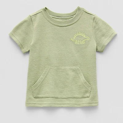 Okie Dokie Baby Boys Crew Neck Short Sleeve Embroidered T-Shirt
