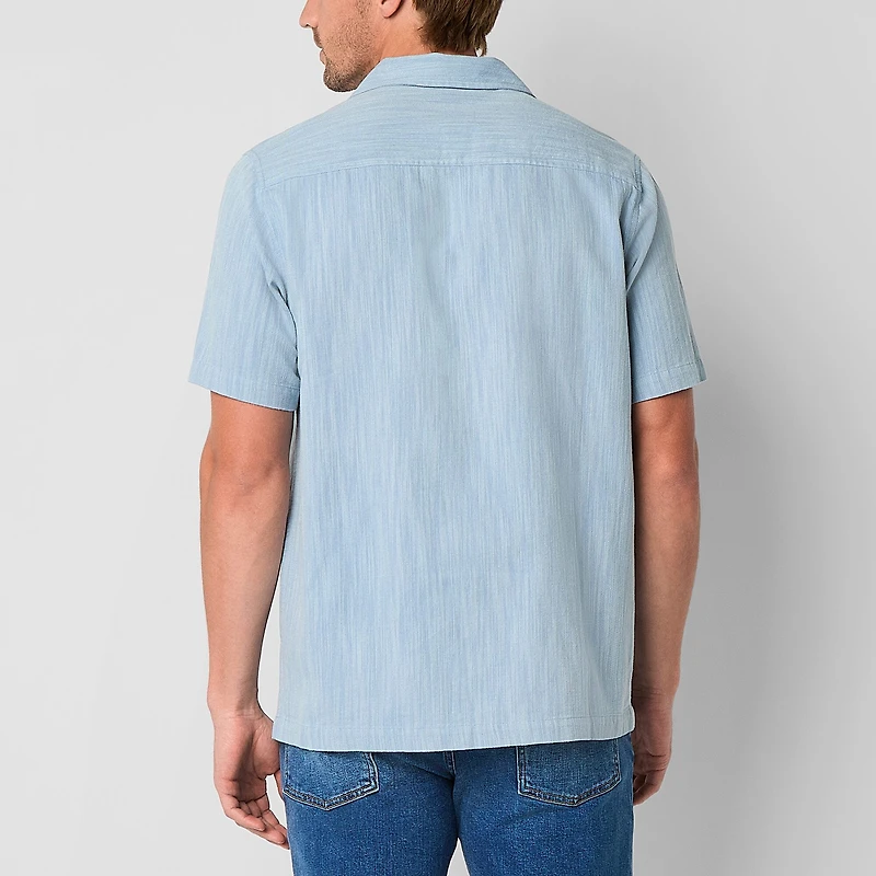 Frye and Co. Mens Short Sleeve Regular Fit Button-Down Shirt