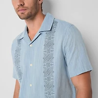 Frye and Co. Mens Short Sleeve Regular Fit Button-Down Shirt