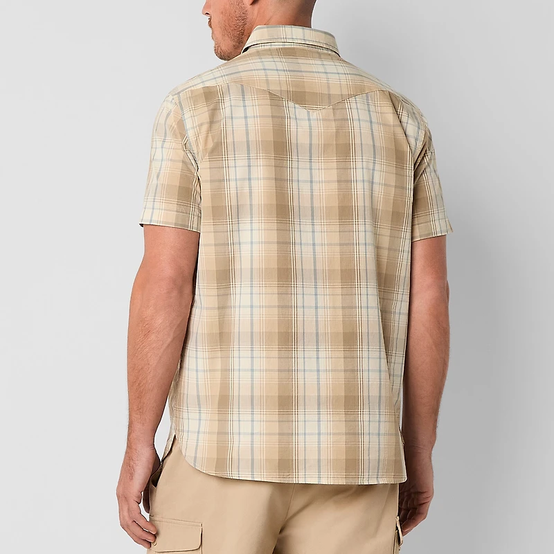 Frye and Co. Mens Short Sleeve Regular Fit Button-Down Shirt