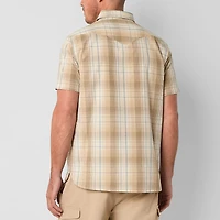 Frye and Co. Mens Short Sleeve Regular Fit Button-Down Shirt