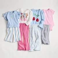 Okie Dokie Baby Girls Wide Leg Regular Fit Pull-On Pant