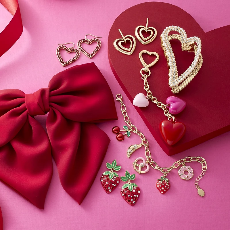Bijoux Bar Gold Tone Heart Hair Clip