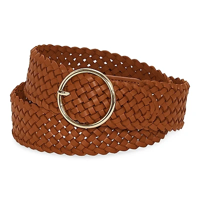 Liz Claiborne Braided O Ring Womens Belt