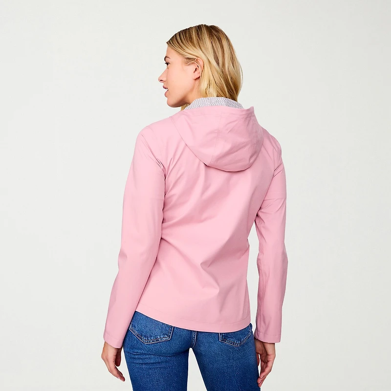 Free Country Womens Hooded Waterproof Lightweight Raincoat