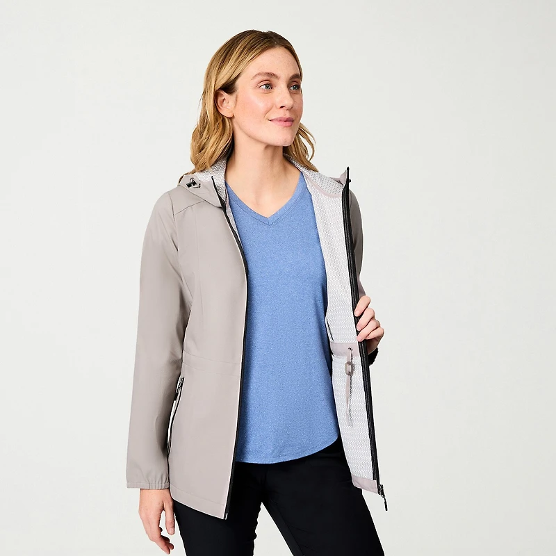 Free Country Womens Water Resistant Lightweight Raincoat