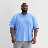Stafford Super Soft Mens Crew Neck Short Sleeve Big and Tall Pajama Top