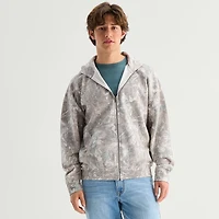 Arizona Mens Long Sleeve Fleece Zipper Hoodie