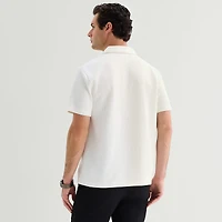 J. Ferrar Johnny Collar Mens Regular Fit Short Sleeve Polo Shirt