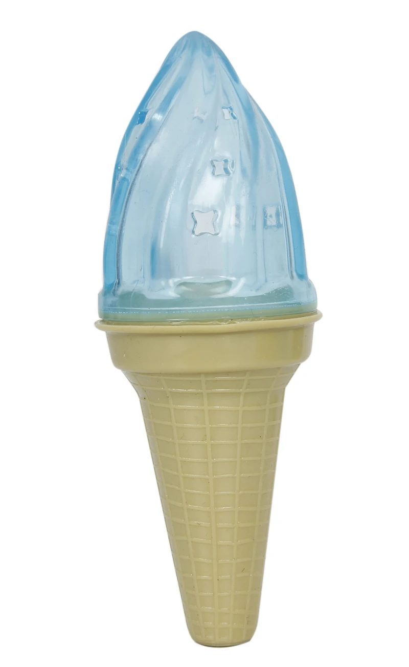 Pet Life Ice Cream Cone Cooling 'Lick and Gnaw' Water Fillable Freezable Rubberized Dog Chew Teether Toy