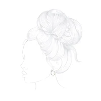 Silver Reflections Womens 25mm Hoop Earrings