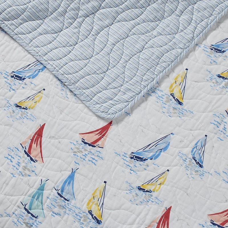 Laura Ashley Ahoy Floral Reversible Quilt Set