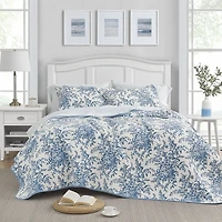 Laura Ashley Bedford Floral Reversible Quilt Set
