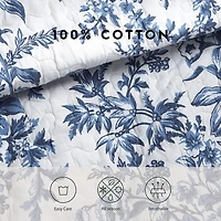 Laura Ashley Bedford Floral Reversible Quilt Set