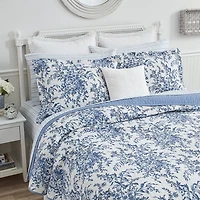 Laura Ashley Bedford Floral Reversible Quilt Set