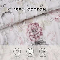Laura Ashley Breezy Floral Reversible Quilt Set