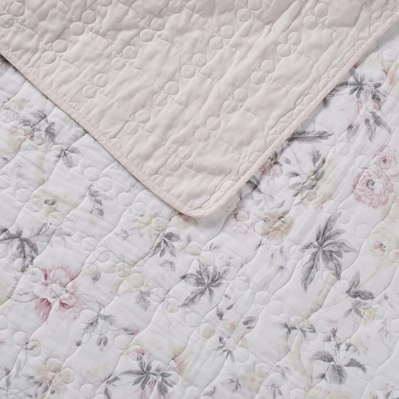 Laura Ashley Breezy Floral Reversible Quilt Set