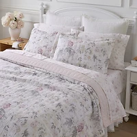 Laura Ashley Breezy Floral Reversible Quilt Set