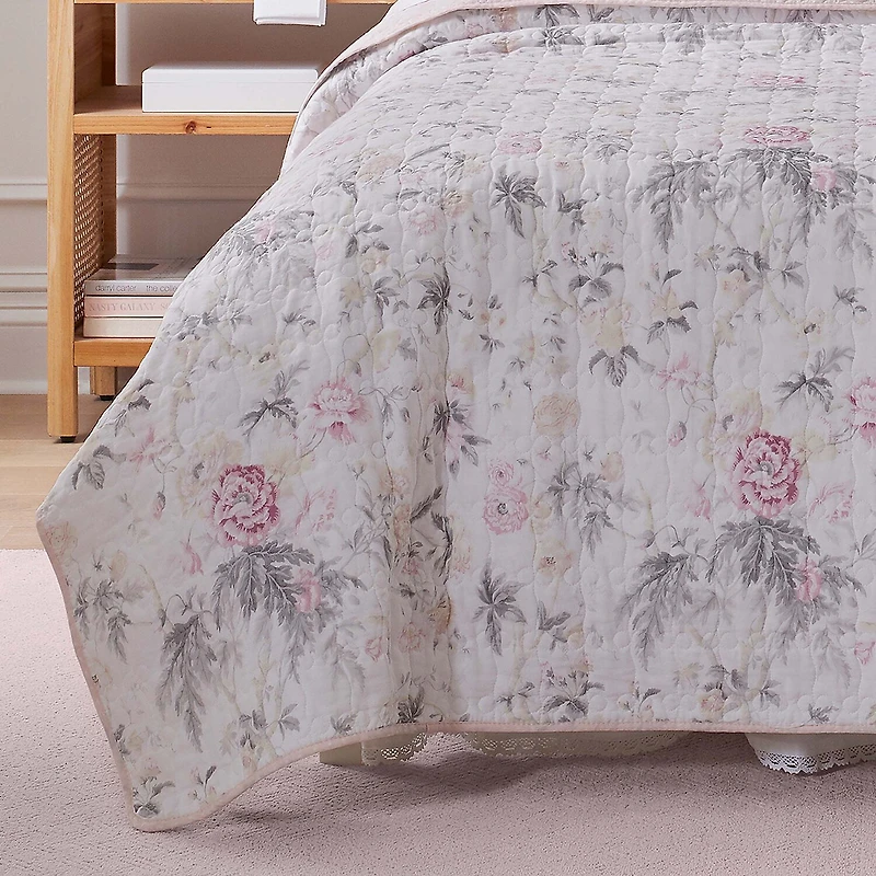 Laura Ashley Breezy Floral Reversible Quilt Set