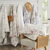 Laura Ashley Heirloom Floral Reversible Quilt Set