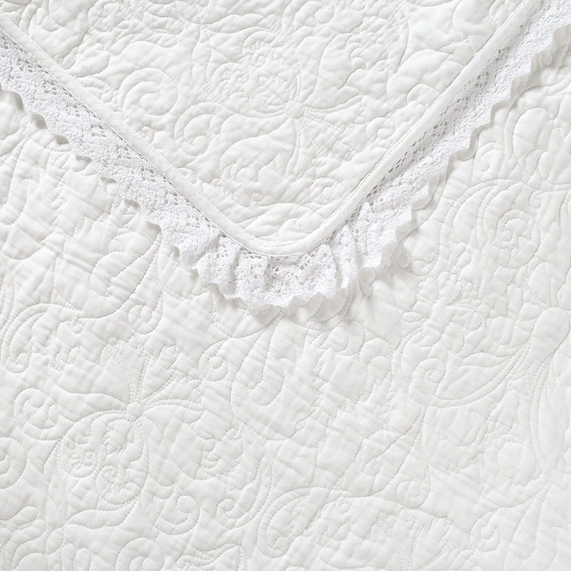 Laura Ashley Heirloom Floral Reversible Quilt Set