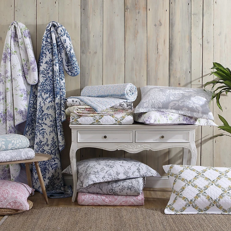 Laura Ashley Lidia Floral Reversible Quilt Set