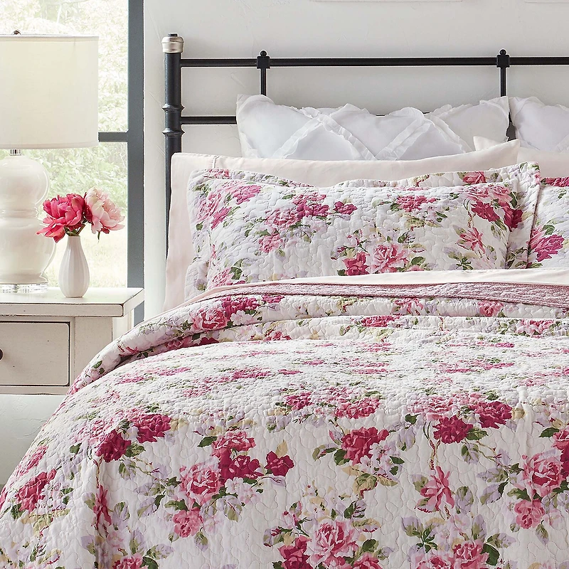 Laura Ashley Lidia Floral Reversible Quilt Set
