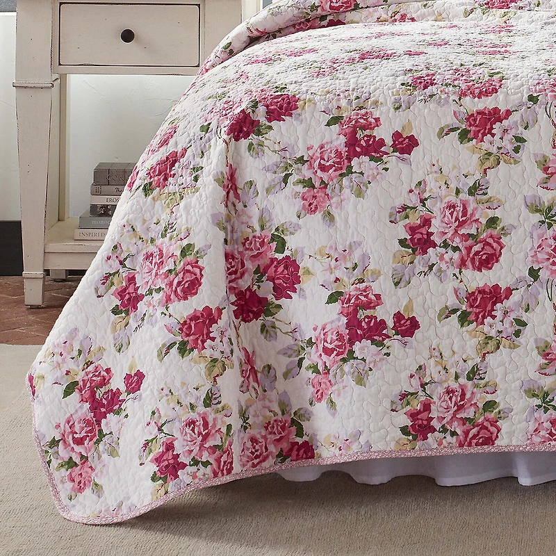 Laura Ashley Lidia Floral Reversible Quilt Set