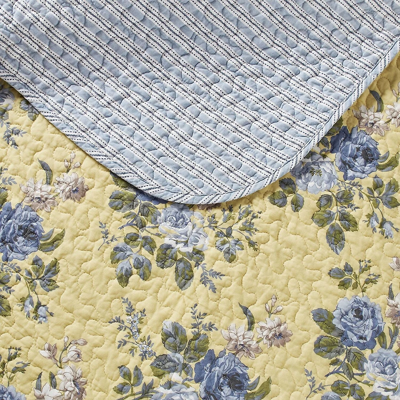 Laura Ashley Linley Floral Reversible Quilt Set